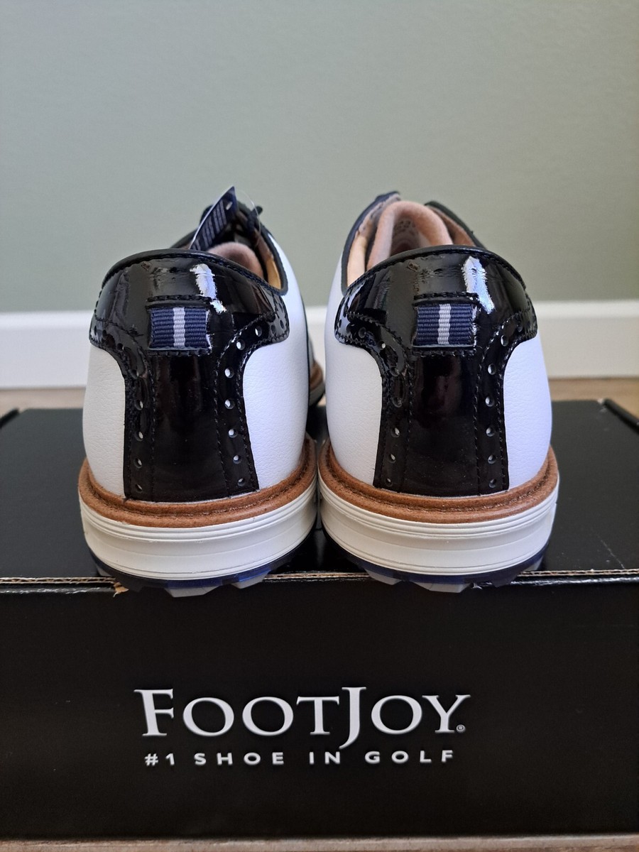 NEW Footjoy Dryjoys Premiere Wilcox Mens Golf Shoes WH/NAVY