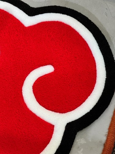 Red Anime Cloud Hand Tufted Wool Handmade Area Rug Carpet for Home Living Room - Picture 7 of 10