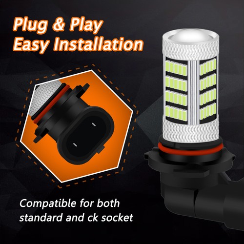 2Pcs Ice Blue H10 9145 9140 Car Truck Pickup Driving Fog Lights 92-SMD LED Bulbs - Picture 4 of 11