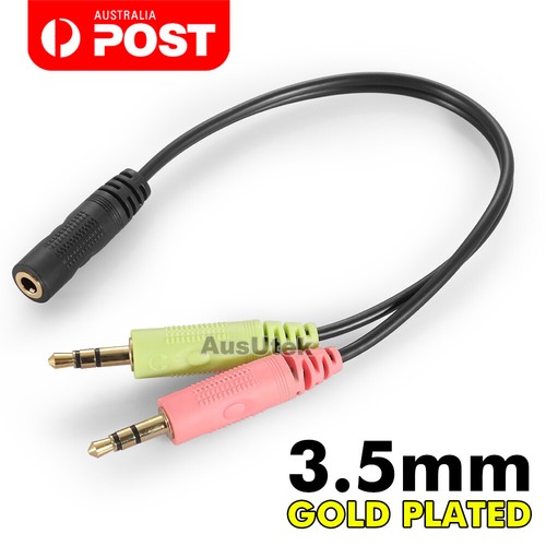 3.5mm AUX Audio Mic Splitter Cable 