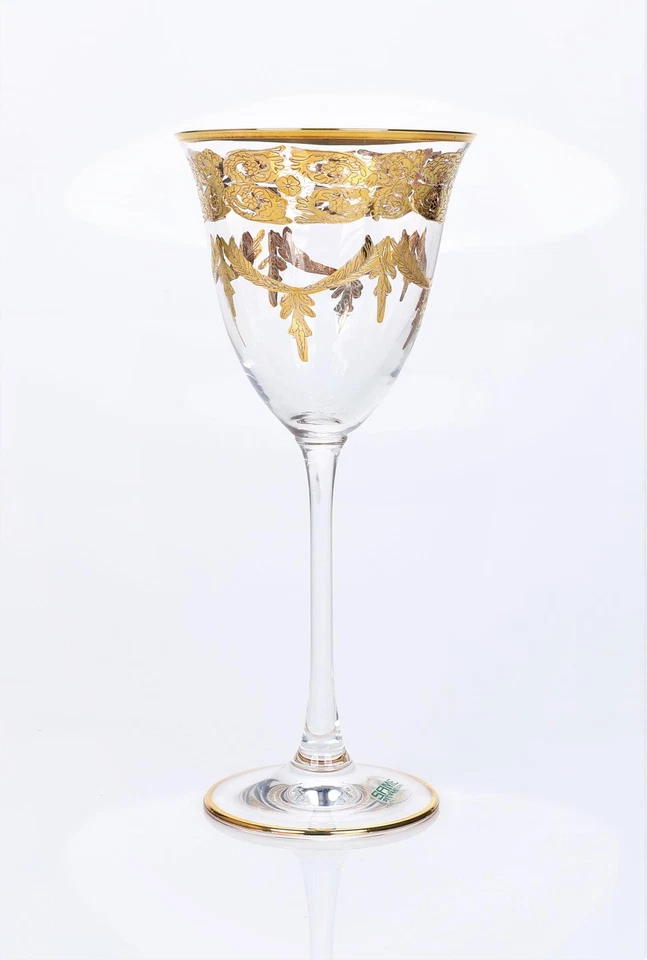 Juego de 3 copas de vino Arte Italica 288705 acabado dorado Foto 2 de 2