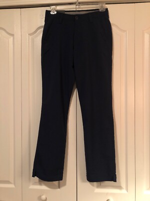 NEW Under Armour Mens Navy Blue Solid Casual/Golf Pants-32W 32L -Jordan Spieth
