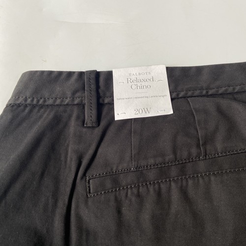 Talbots Womens 20W Plus Pants Black NWT Relaxed Chino Ankle Length Rolled Hem - Picture 12 of 14