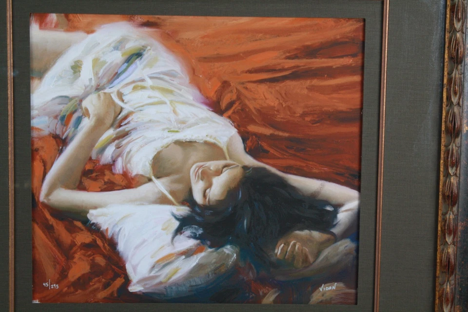 Vidan "Untitled 12" Relaxing Lady Giclee on Paper Limited Ed. 45/295 With COA - Image 4 of 4