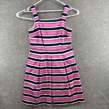 Talbots Women's Dress Size 12 Pink Multicolor Striped Zip Closure