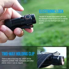 TrustFire MT10 LED Flashlight 1000Lumen EDC Flashlight Rechargeable  5Mode Torch