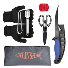 Fishing Knifefish Cleaning Kit 7 Pc Set Fish Knife Fish Scale Cleaning Brush Mul