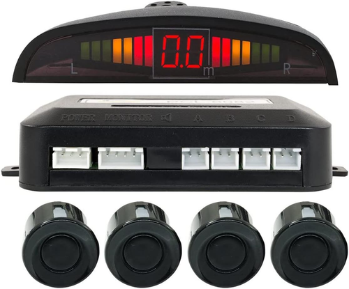 KIT 4 SENSORI PARCHEGGIO NERI DISPLAY LED CICALINO ACUSTICO DR PCL-6082 - Foto 9 di 12