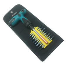 17pcs Multitool Screwdriver Set Magnetic Telescopic Rod Ratchet Torx Hex SLOTTED