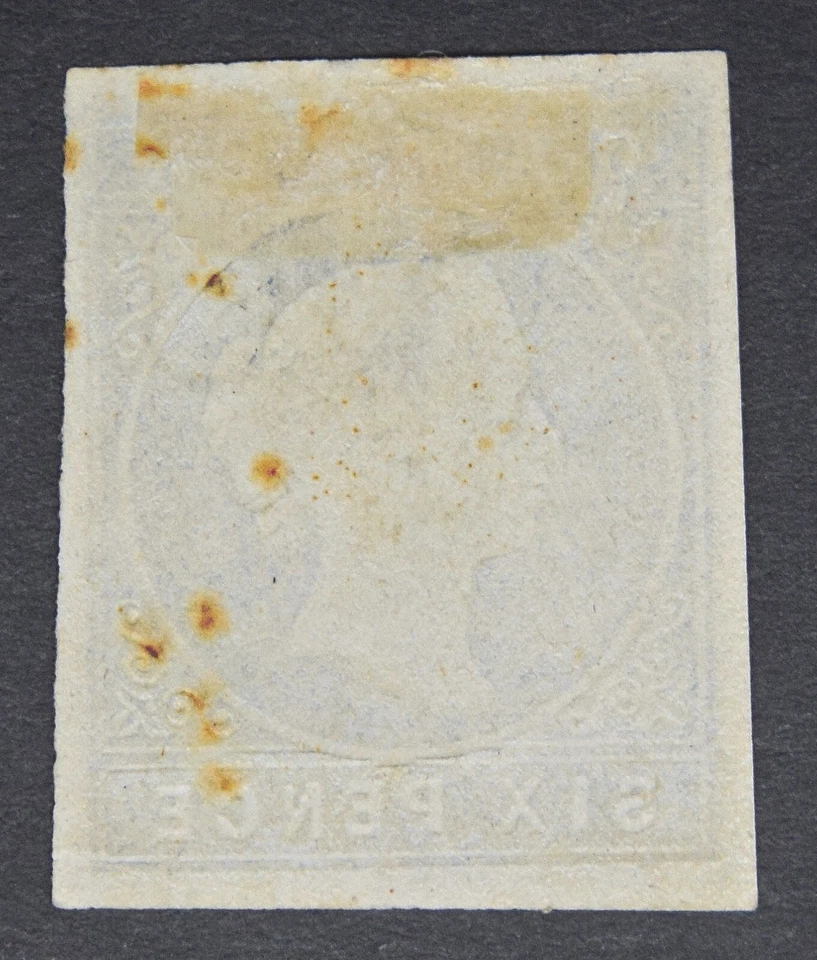 GAMBIA SG3a QV 1869 6d Azul, Sin Wmk, Montado Como Nuevo Foto 2 de 2