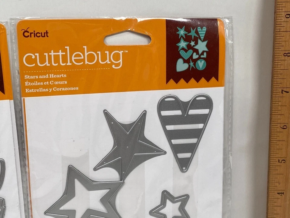 Cricut Cuttlebug Feathers Arrows Lost and Found Stars Hearts Dies ALL NEW - Image 4 of 4