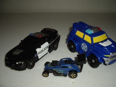 B4 Transformers Rescue Bots SUV & Stealth Force Barricade 643 & Fiat Dragster