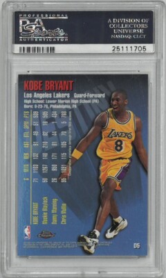 Kobe Bryant 1997 Topps Chrome Destiny Card #D5- PSA Graded 9 Mint