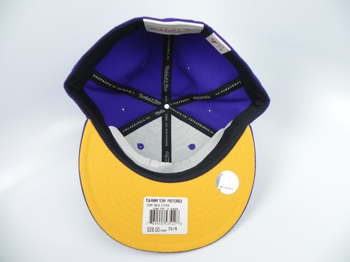 LOS ANGELES LAKERS NBA VINTAGE MITCHELL & NESS BLOCK FITTED SIZES CAP HAT NEW! - Picture 5 of 7