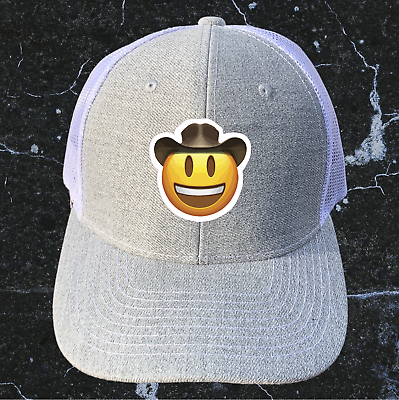 Cowboy Sticker Emoji Smile Hat Waterproof - Buy Any 4 For $1.75 Each  Storewide!