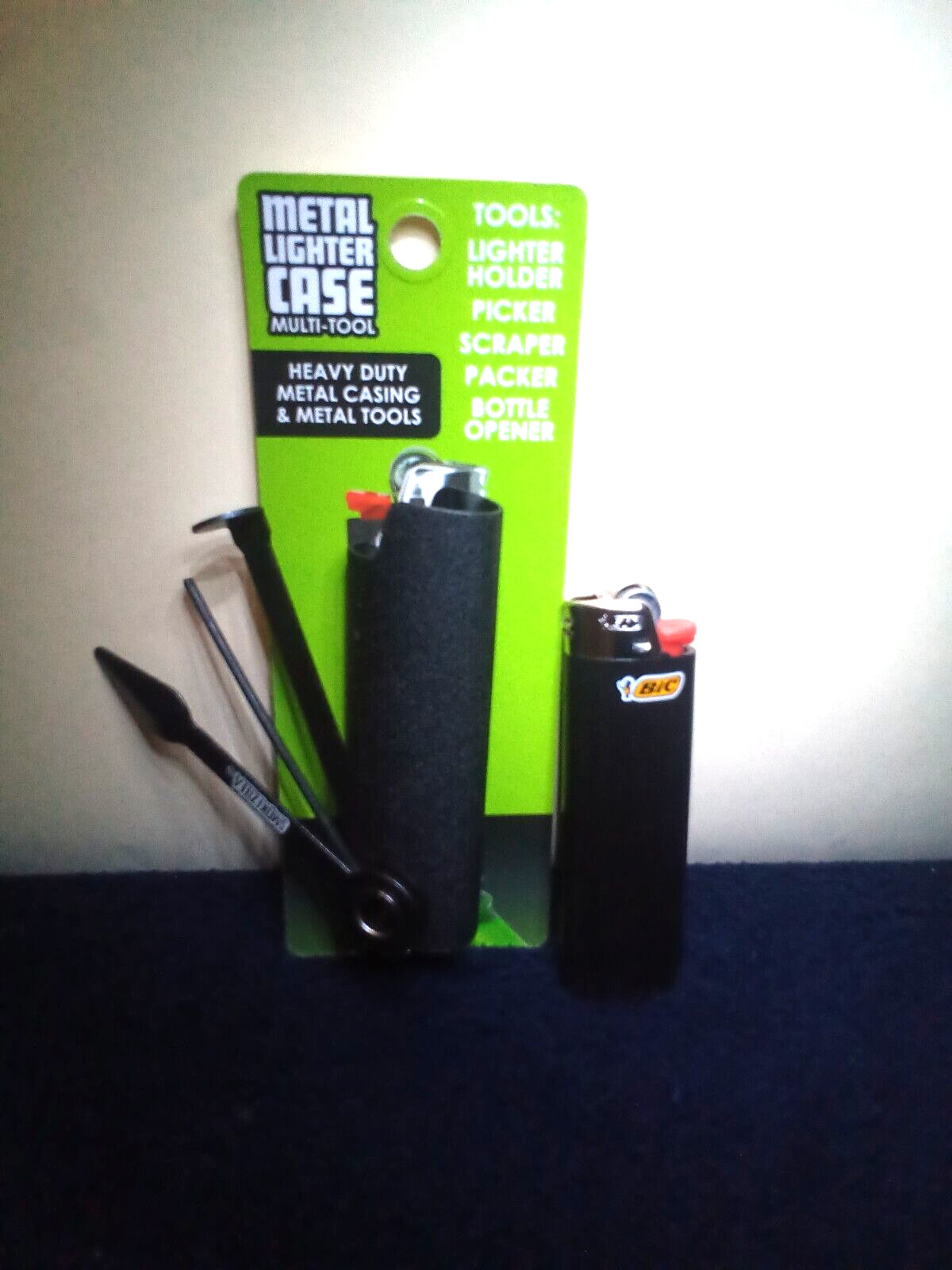 Metal Holder Case Sleeve Smokezilla Free Bic Lighter Included !!!