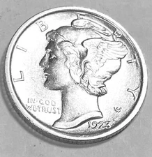 1923 Mercury Dime Free Shipping CHOICE BU
