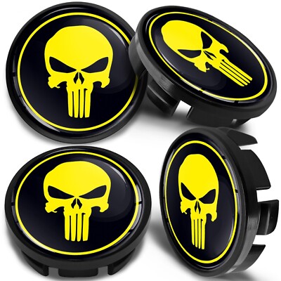 4 x 65 mm hub caps hub covers rim covers wheel caps skull
