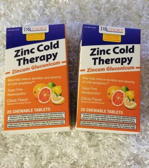 Zinc Cold Therapy 100 Chewable Tablets Citrus Generic Zicam Rapid Melts