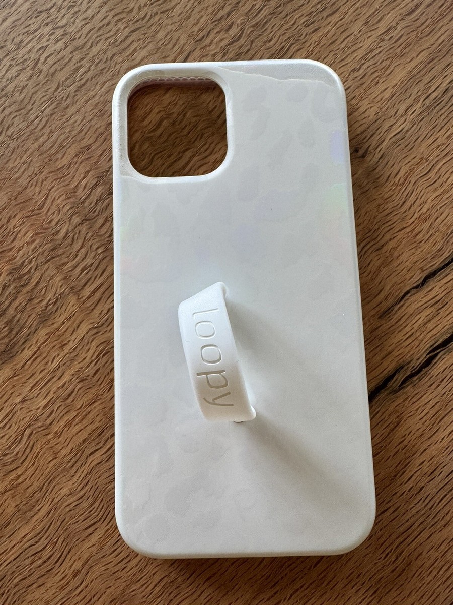 Iphone 12 Loopy White Pearl Leopard Iridescent Phone Case Right