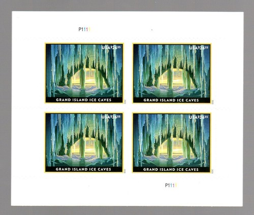 US Scott # 5430 GRAND ISLAND ICE CAVES $26.35 Express Mail (2020) Sheet BELOW FV