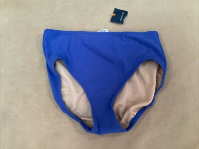 Lands End 4 Swimsuit Bikini Bottom Blue Sapphire Ice Nwt