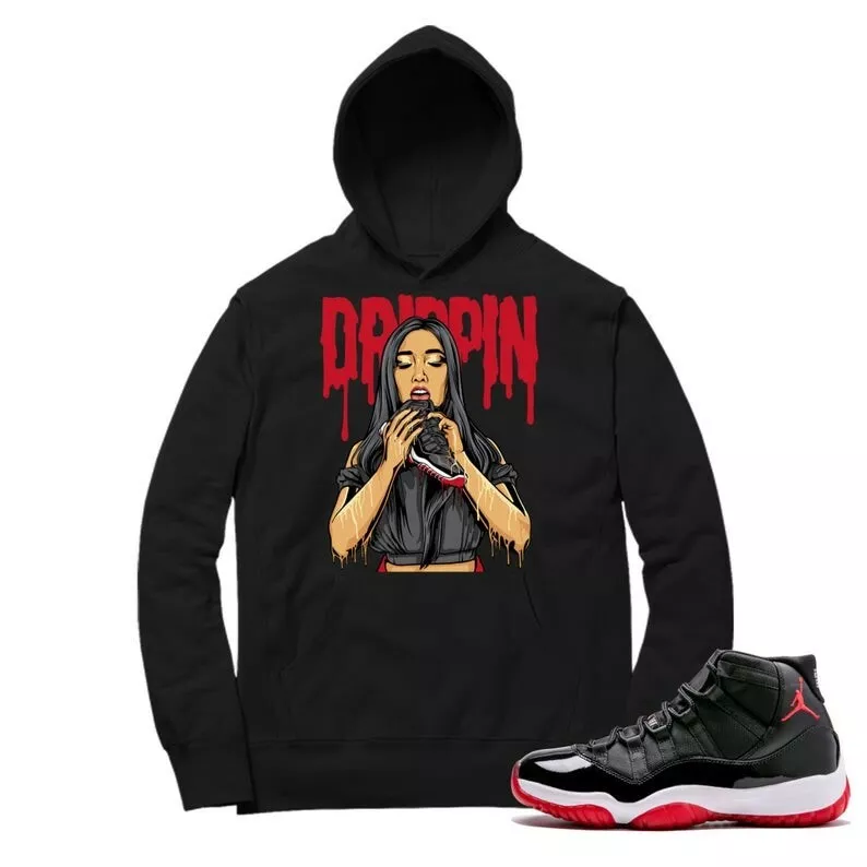 Hoodie To Match Air Jordan 11 Bred Hoodie - Bred 11s Drippin | eBay