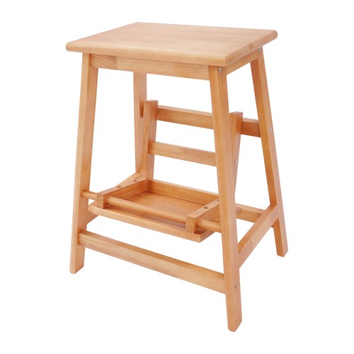2-Tier Folding Step Stool, Multi-Purpose Foldable Wood Step Ladder, Step Stool - Picture 16 of 22