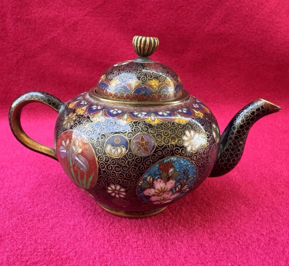 景泰蓝古董日本茶壶| eBay