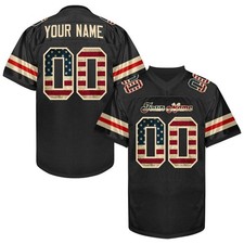 Custom Amercian Flag Football Jersey Name Number Mesh Jersey Football Uniforms