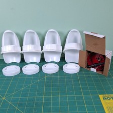 XJWLQ Set of 4 Plastic Poultry Feeders with Hole Saw DIY chicken feeder/water