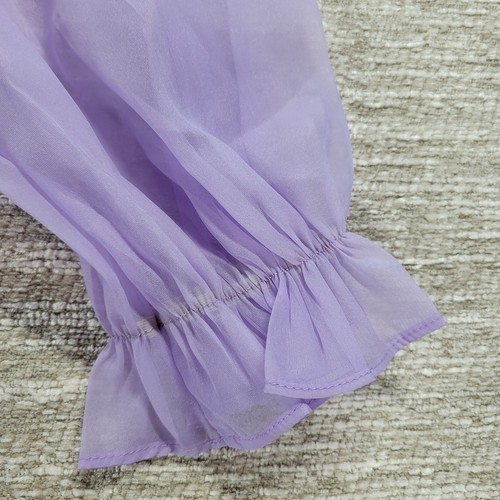 Shein Prairie Dress Womens XS Lavender Cottage Flowy Lined Victorian Coquette - Picture 18 of 21