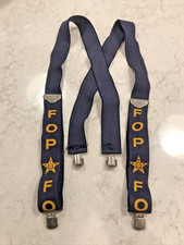 Rare Vintage Fraternal Order of Police FOP Suspenders