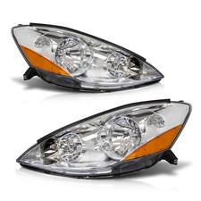 2pcs Headlights Assembly For 2006-2010 Toyota Sienna Chrome Headlamps Leftright
