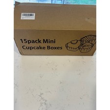 Hlukana 15 Pack Mini Cupcake Containers Clear...