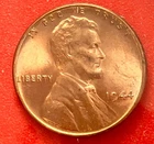 1944-P Lincoln Wheat Cent Penny GEM RED BU From an Original Bank Roll
