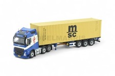 Tekno 86821 Dania Connect Volvo FH05 Globetrotter 40Ft Container Semitrailer 1/5