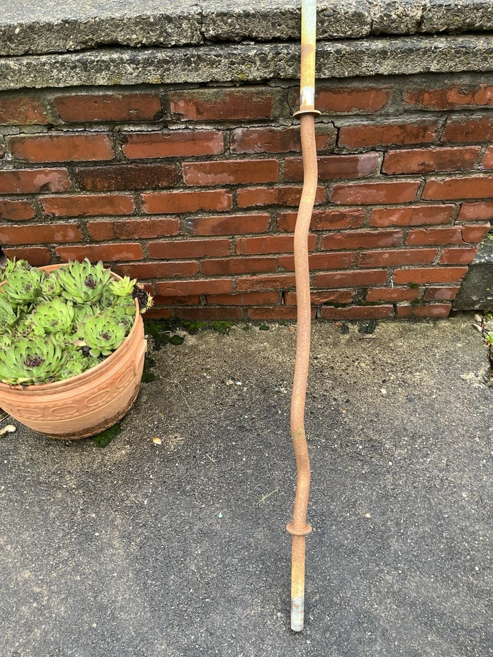 ¿York de colección? BARRA CURL BARBELL CROMADA EZ con COLLARS Strongman CULTURISMO Fitness Foto 4 de 4