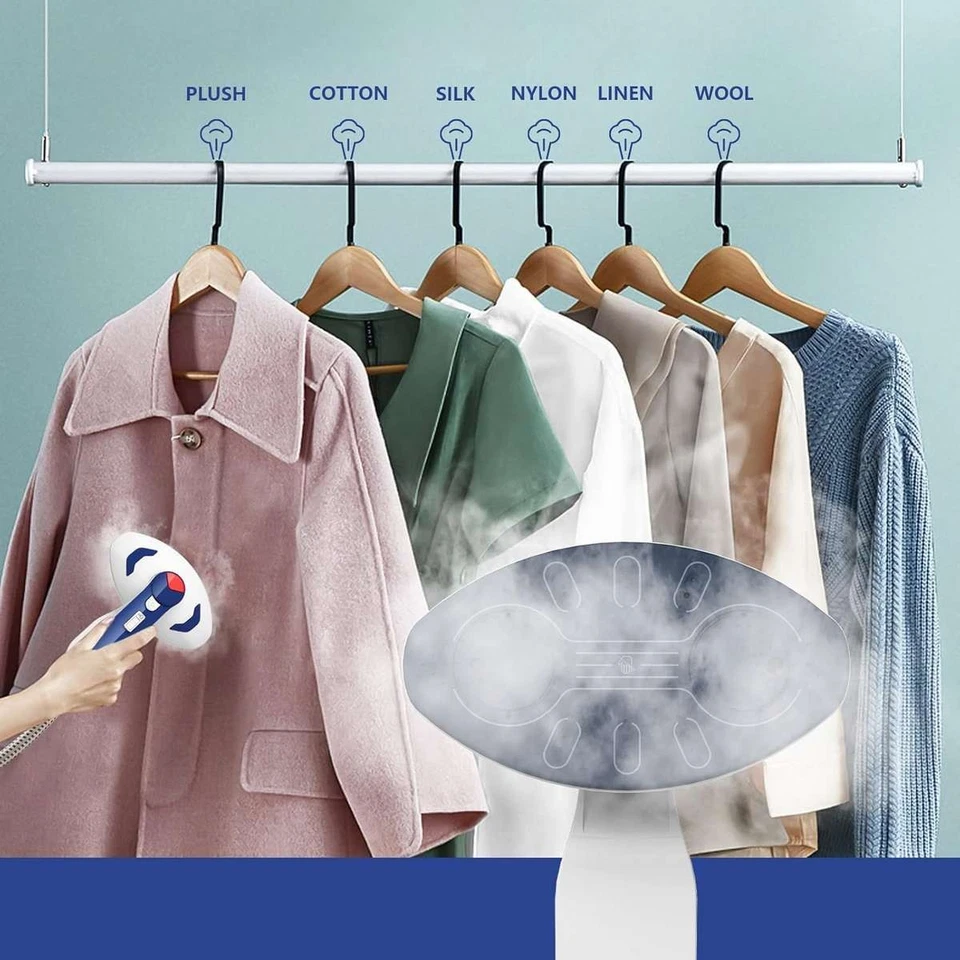 Dampfglätter Steamer 1600W Dampfbügelstation 1.1L Selbstreinigend Vertikal Bügel - Bild 2 von 4