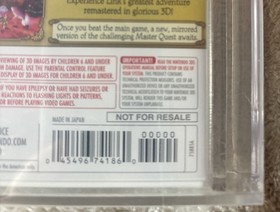 New Sealed Legend of Zelda: Ocarina of Time 3D Not For Resale VGA Graded 90