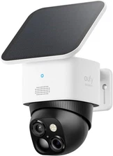 eufy Security SoloCam S340, Solar Cameras Wireless Black+White 