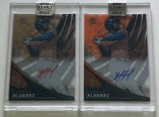 2022 Topps Clearly Authentic Yordan Alvarez 1/1 Gold & 5/5 Orange Tek Auto MINT