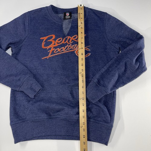 CHICAGO BEARS Sweatshirt Women Size Medium Blue V-Neck Fleece NFL Team Apparel - Picture 2 of 8