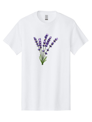 Lavender-7 Mens Graphic Tee, 100% Cotton, Casual Summer Wear