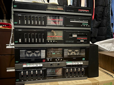 MCS MCS Series Component Stereo System Stack w/ Dual Cassette Deck, MPN