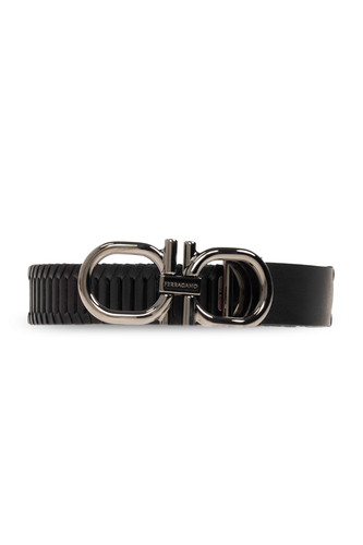 FERRAGAMO Adj Nero Leather Belt New & Authentic