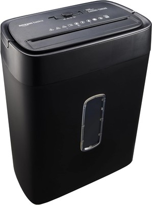 Amazon Basics Aktenvernichter , 22L, Automatischer Papierzufuhr, Schwarz