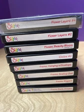 Lot of 8 Sizzix Die Cuts Flower Layers Circles Frames