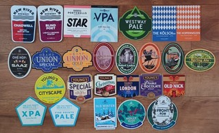 26 Assorted Pump Clip Fronts from London area Breweries .
