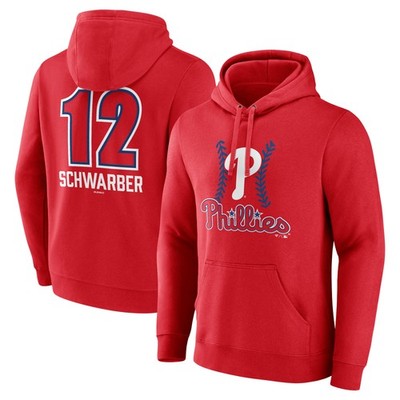 Men's Kyle Schwarber Red Philadelphia Phillies Fastball Player Name & Number